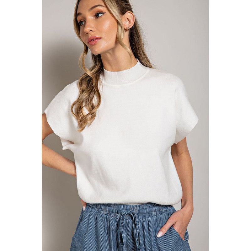 Crazy Good Short Sleeve Sweater Ivory